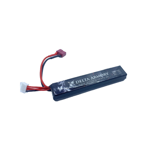 Delta Armory Batteri LiPo 11,1V 1100mAh 20C T-plug/Dean i gruppen Airsoft / Batterier & Laddare hos Wizeguy Sweden AB (as-da-bat-0001)