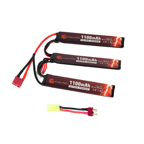 Evolution Li-Po Ultra Power 11,1V 1100mAh i gruppen Airsoft / Batterier & Laddare hos Wizeguy Sweden AB (as-evo-bat-0002)