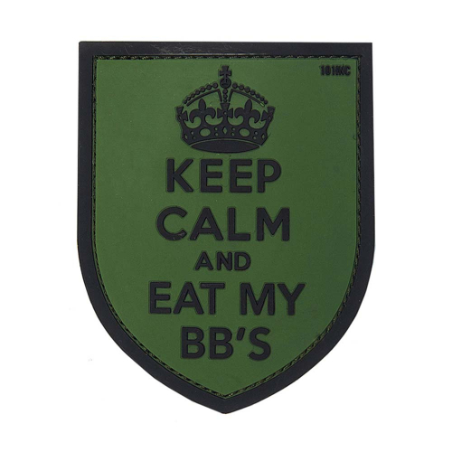 Patch 3D PVC Keep calm BBs Grn i gruppen Taktisk Utrustning / Patches hos Wizeguy Sweden AB (inc-patch-10112)